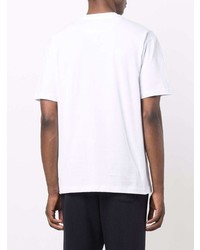 T-shirt girocollo stampata bianca e nera di Bally