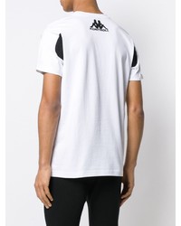 T-shirt girocollo stampata bianca e nera di Kappa Kontroll