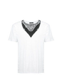T-shirt girocollo stampata bianca e nera di Loveless