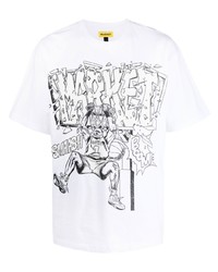 T-shirt girocollo stampata bianca e nera di MARKET