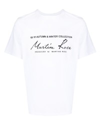 T-shirt girocollo stampata bianca e nera di Martine Rose