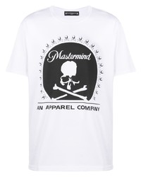 T-shirt girocollo stampata bianca e nera di Mastermind Japan
