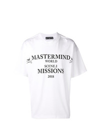 T-shirt girocollo stampata bianca e nera di Mastermind World