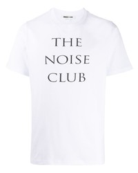 T-shirt girocollo stampata bianca e nera di McQ Swallow