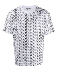 T-shirt girocollo stampata bianca e nera di McQ Swallow