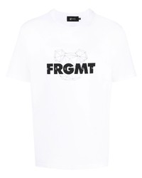 T-shirt girocollo stampata bianca e nera di Medicom Toy