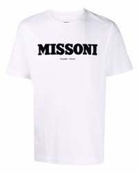 T-shirt girocollo stampata bianca e nera di Missoni