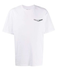 T-shirt girocollo stampata bianca e nera di Moose Knuckles