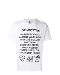 T-shirt girocollo stampata bianca e nera di Moschino Underwear
