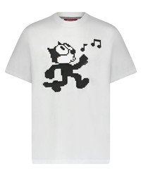 T-shirt girocollo stampata bianca e nera di Mostly Heard Rarely Seen 8-Bit