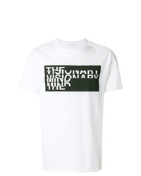 T-shirt girocollo stampata bianca e nera di Neil Barrett