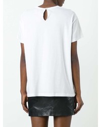T-shirt girocollo stampata bianca e nera di No.21