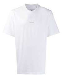 T-shirt girocollo stampata bianca e nera di Oamc