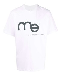 T-shirt girocollo stampata bianca e nera di Oamc