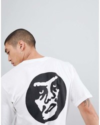 T-shirt girocollo stampata bianca e nera di Obey