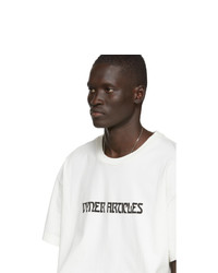 T-shirt girocollo stampata bianca e nera di Vyner Articles