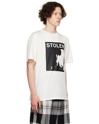 T-shirt girocollo stampata bianca e nera di Stolen Girlfriends Club