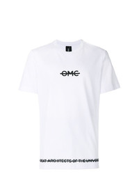 T-shirt girocollo stampata bianca e nera di Omc
