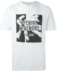 T-shirt girocollo stampata bianca e nera di Opening Ceremony