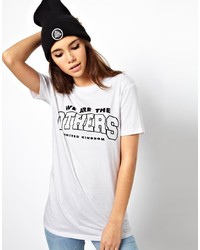 T-shirt girocollo stampata bianca e nera di Other Uk
