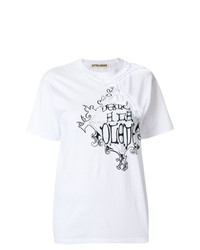 T-shirt girocollo stampata bianca e nera di Ottolinger