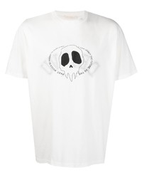 T-shirt girocollo stampata bianca e nera di Our Legacy