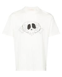 T-shirt girocollo stampata bianca e nera di Our Legacy