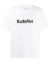 T-shirt girocollo stampata bianca e nera di PACCBET