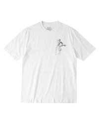 T-shirt girocollo stampata bianca e nera di Palace