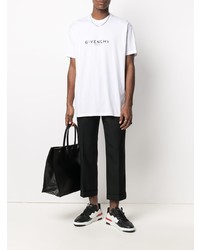 T-shirt girocollo stampata bianca e nera di Givenchy