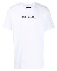 T-shirt girocollo stampata bianca e nera di Paura