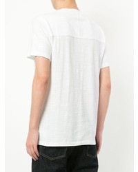 T-shirt girocollo stampata bianca e nera di Wood Wood