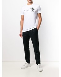 T-shirt girocollo stampata bianca e nera di Ps By Paul Smith
