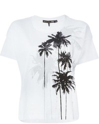 T-shirt girocollo stampata bianca e nera di Rag and Bone
