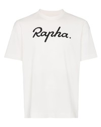 T-shirt girocollo stampata bianca e nera di Rapha