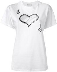 T-shirt girocollo stampata bianca e nera di RED Valentino