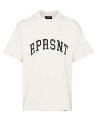 T-shirt girocollo stampata bianca e nera di Represent