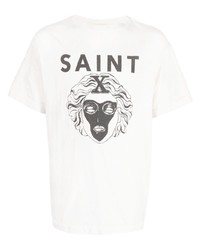 T-shirt girocollo stampata bianca e nera di SAINT MXXXXXX