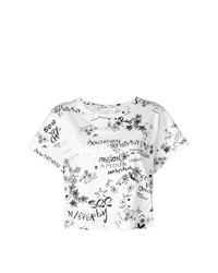 T-shirt girocollo stampata bianca e nera di See by Chloe