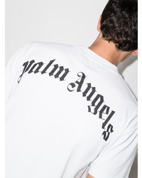 T-shirt girocollo stampata bianca e nera di Palm Angels