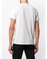 T-shirt girocollo stampata bianca e nera di Fendi