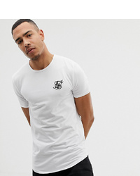 T-shirt girocollo stampata bianca e nera di Siksilk