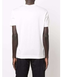 T-shirt girocollo stampata bianca e nera di Emporio Armani