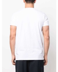 T-shirt girocollo stampata bianca e nera di Aspesi