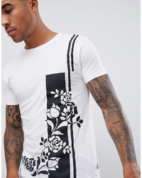T-shirt girocollo stampata bianca e nera di Soul Star
