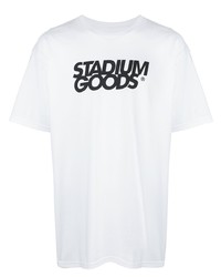 T-shirt girocollo stampata bianca e nera di Stadium Goods