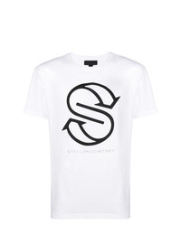 T-shirt girocollo stampata bianca e nera di Stella McCartney