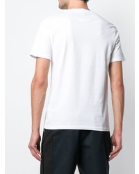 T-shirt girocollo stampata bianca e nera di Maison Margiela