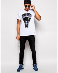 T-shirt girocollo stampata bianca e nera di Supreme Being