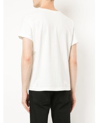 T-shirt girocollo stampata bianca e nera di Addict Clothes Japan